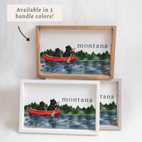 Black Bear Canoe Personalized Serving Tray