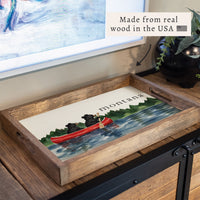 Black Bear Canoe Personalized Serving Tray