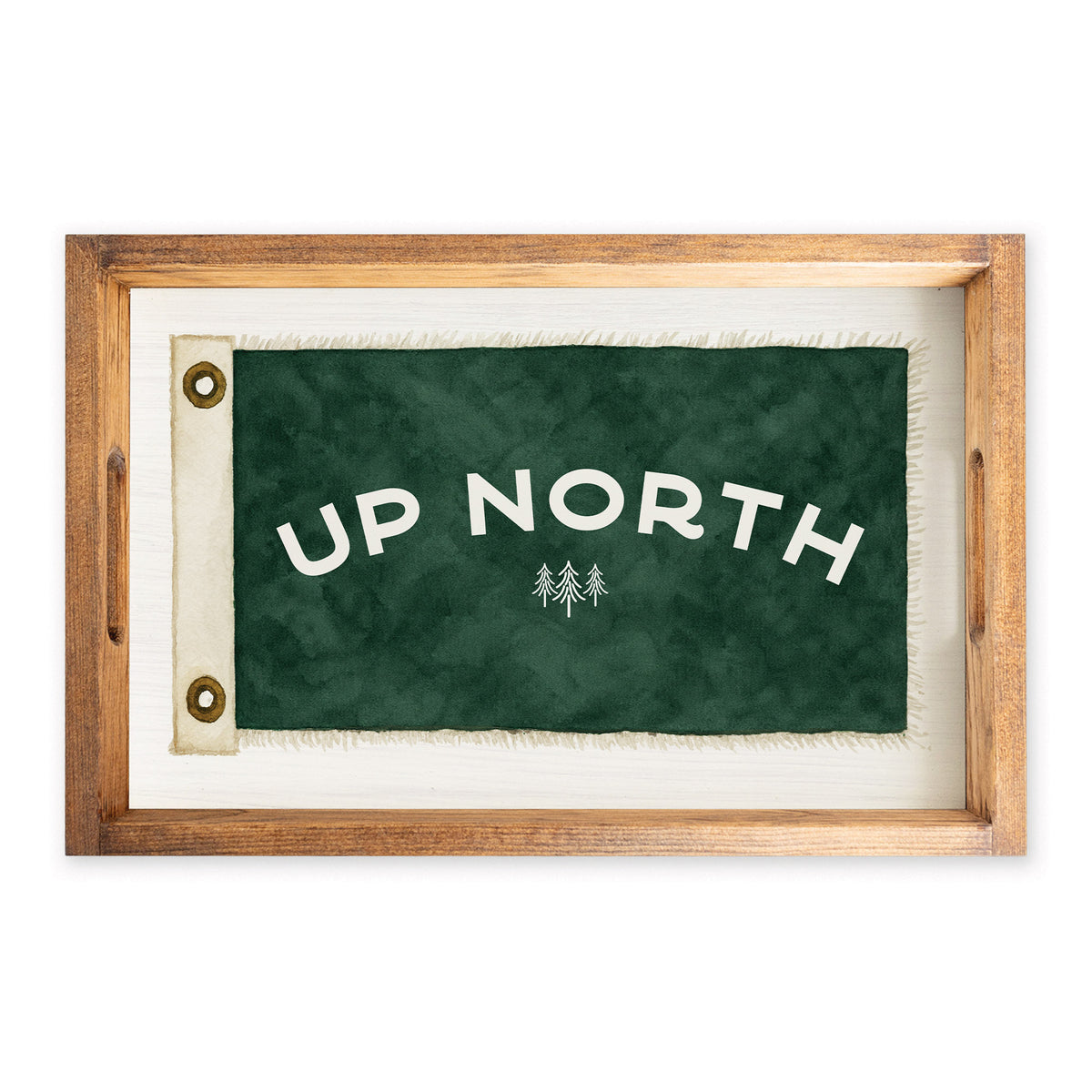 Vintage Flag Trees Personalized Serving Tray