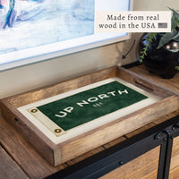 Vintage Flag Trees Personalized Serving Tray