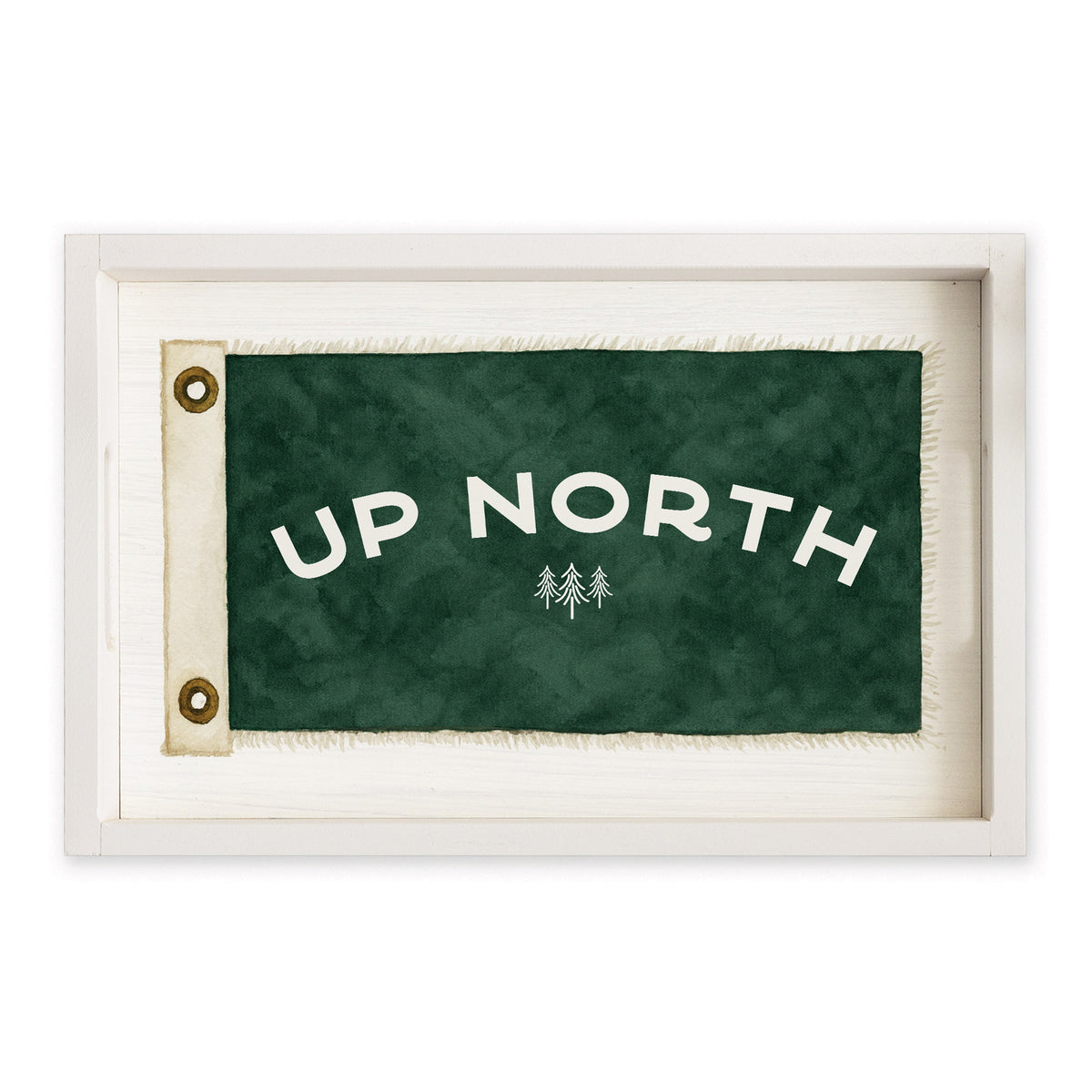 Vintage Flag Trees Personalized Serving Tray