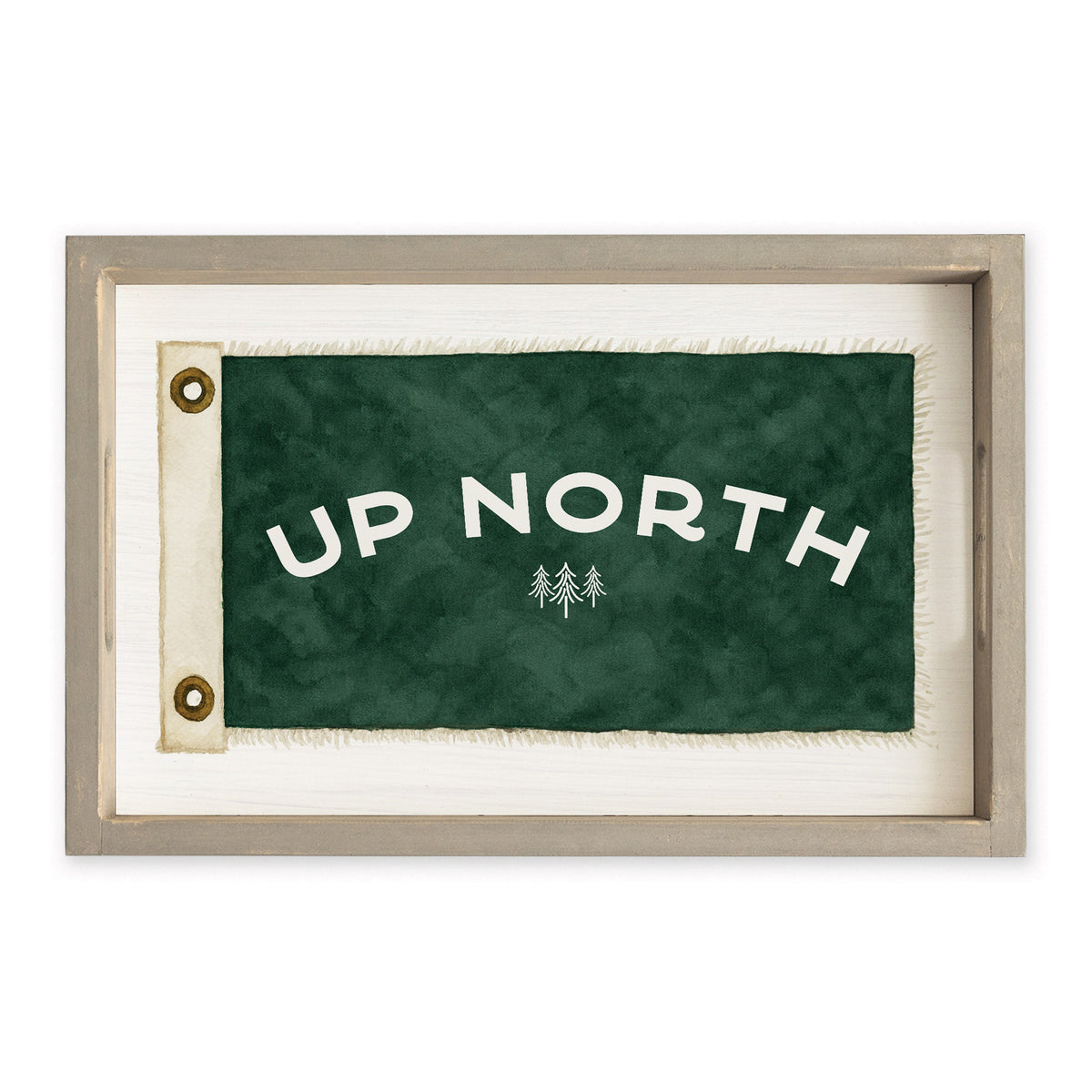 Vintage Flag Trees Personalized Serving Tray