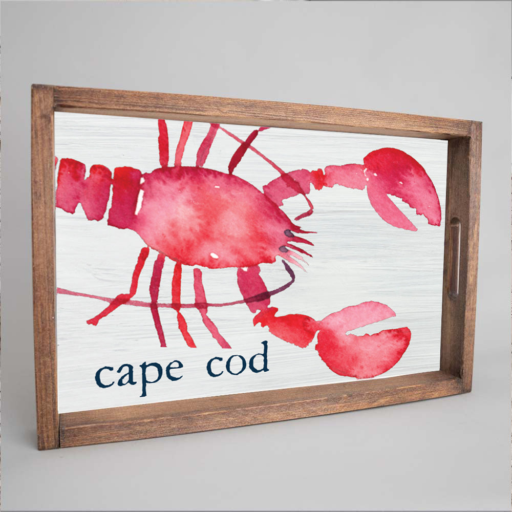 Watercolor Lobster Personalized Serving Tray