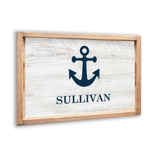 FOV Personalized Anchor Wooden Serving Tray