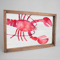 Watercolor Red Lobster Serving Tray