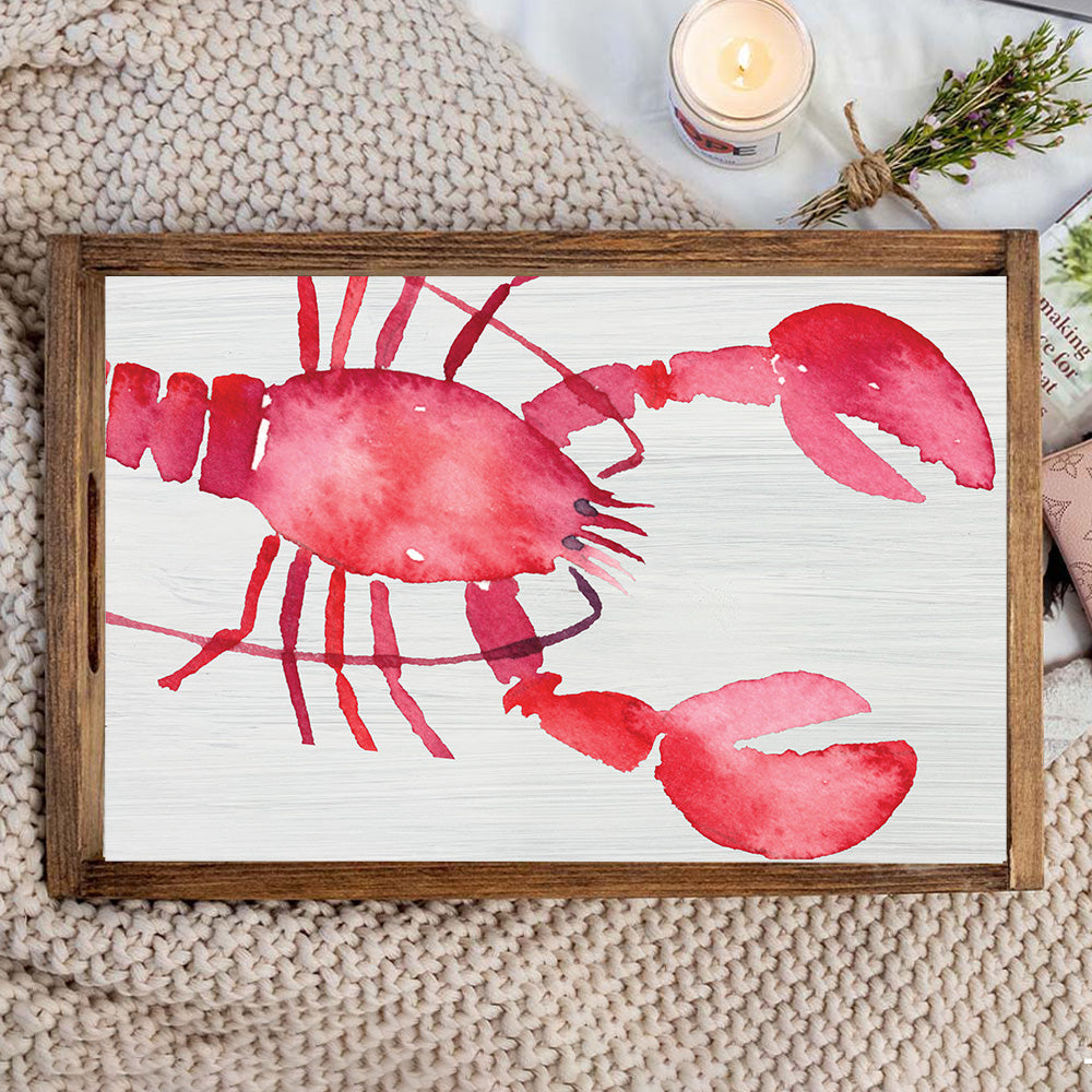 Watercolor Red Lobster Serving Tray