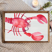 Watercolor Red Lobster Serving Tray