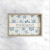 Personalized Snowflake Wooden Serving Tray