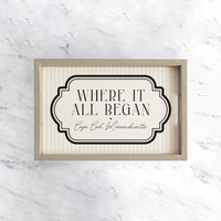 Where it All Began Personalized Serving Tray