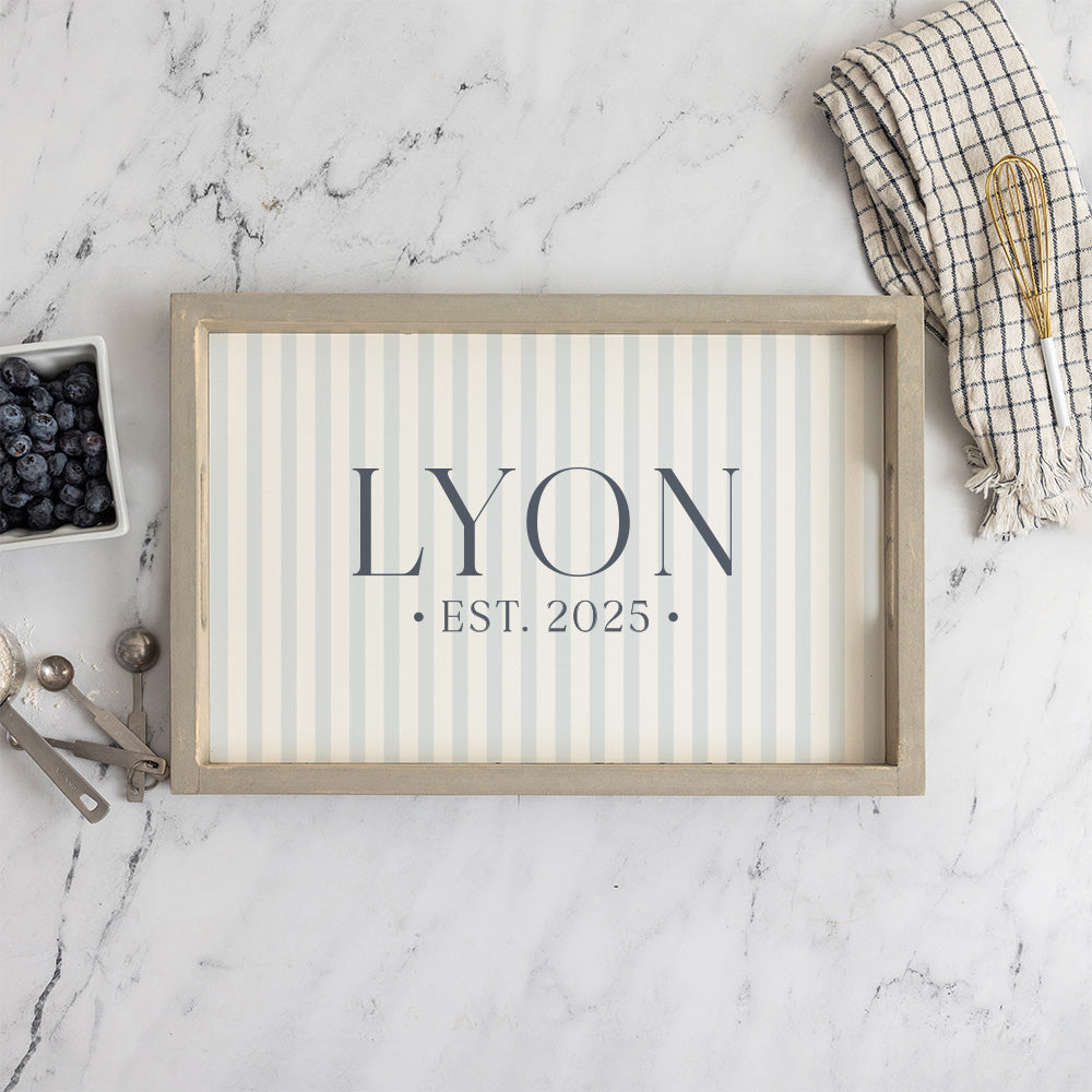 Established Last Name Serving Tray