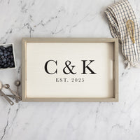 Initials Established Personalized Serving Tray