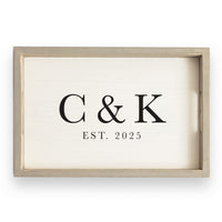 Initials Established Personalized Serving Tray