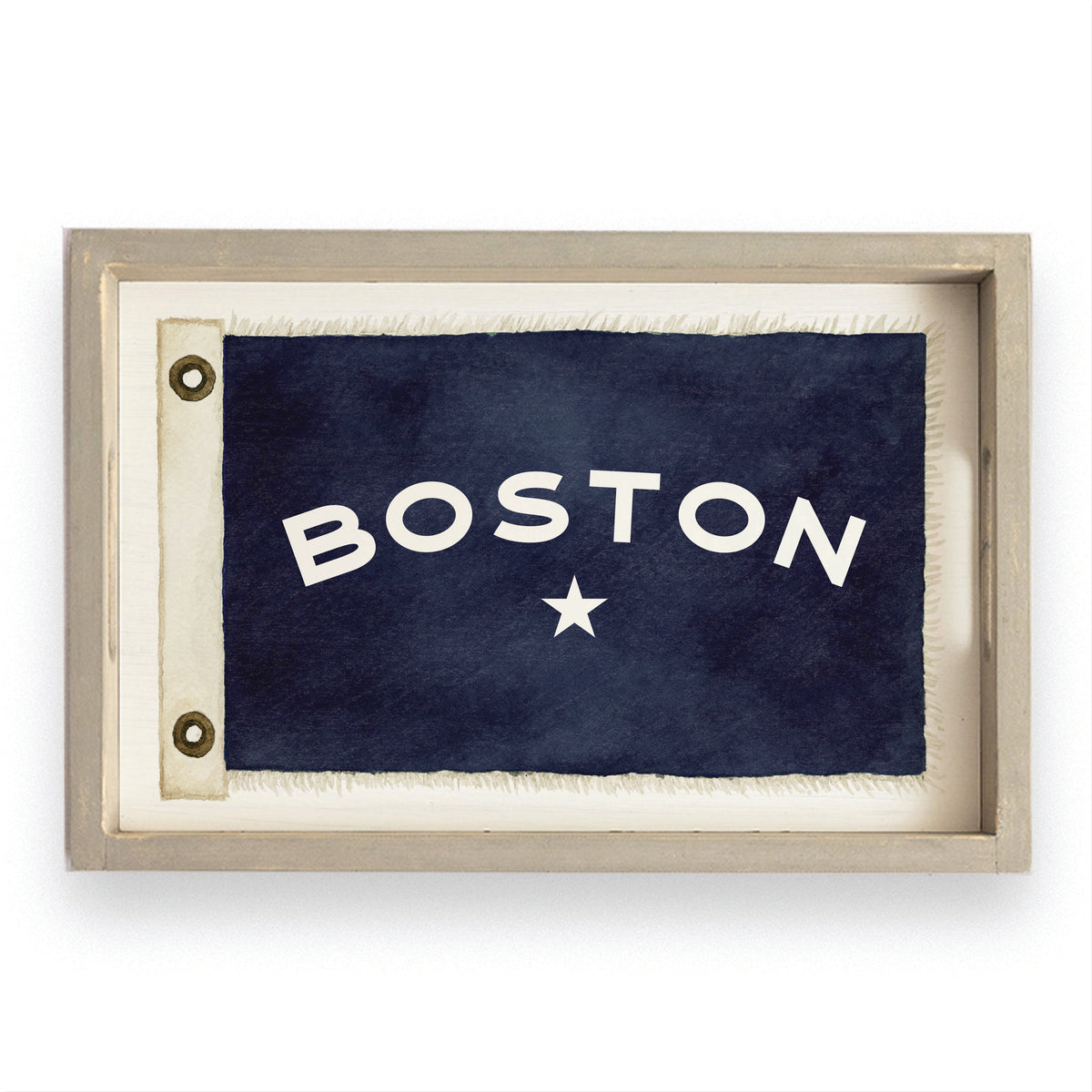 Vintage Flag Star Personalized Serving Tray