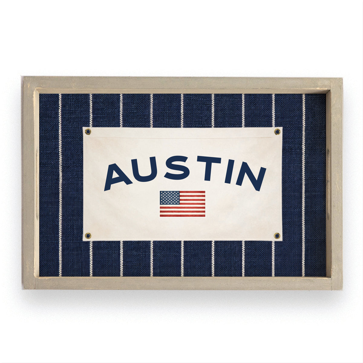 Americana Stripe Personalized  Serving Tray