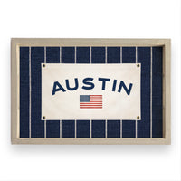 Americana Stripe Personalized  Serving Tray