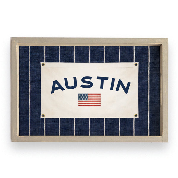 Americana Stripe Personalized  Serving Tray