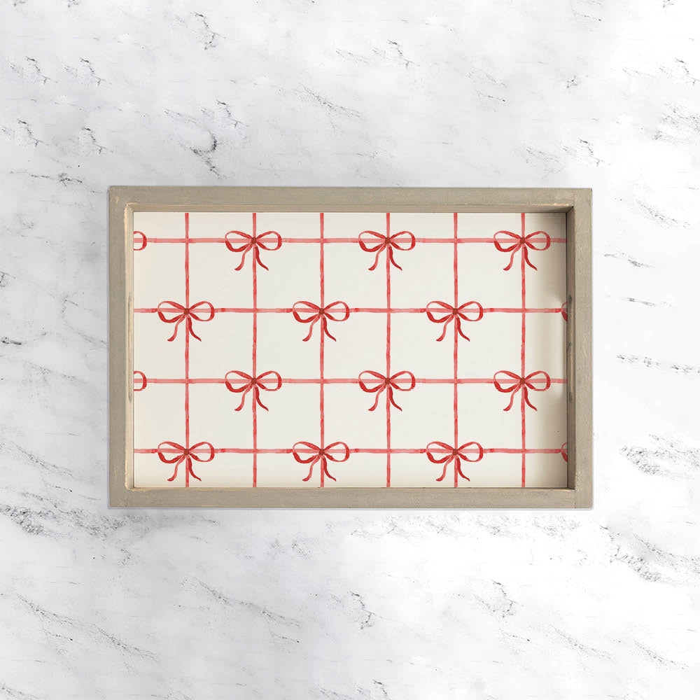 Holiday Bows Serving Tray