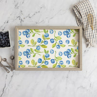 Blue Berries Wooden Serving Tray
