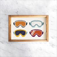 Ski Goggle Vibes Wooden Serving Tray