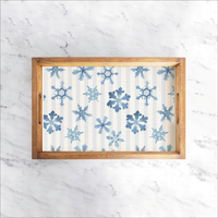 Snowflake Wooden Serving Tray