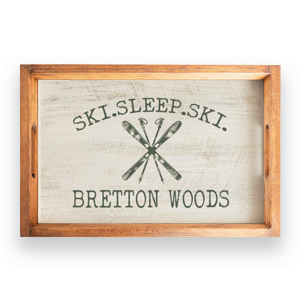 Ski Sleep Ski Personalized Serving Tray