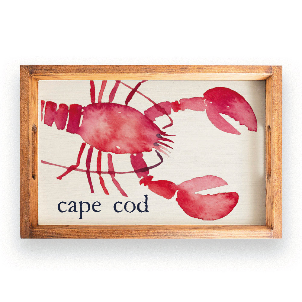 Watercolor Lobster Personalized Serving Tray