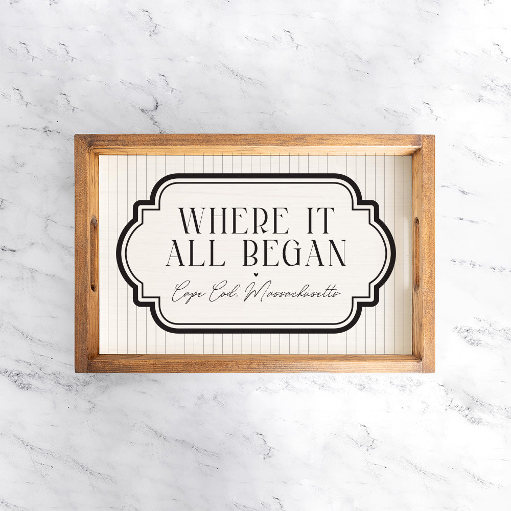 Where it All Began Personalized Serving Tray