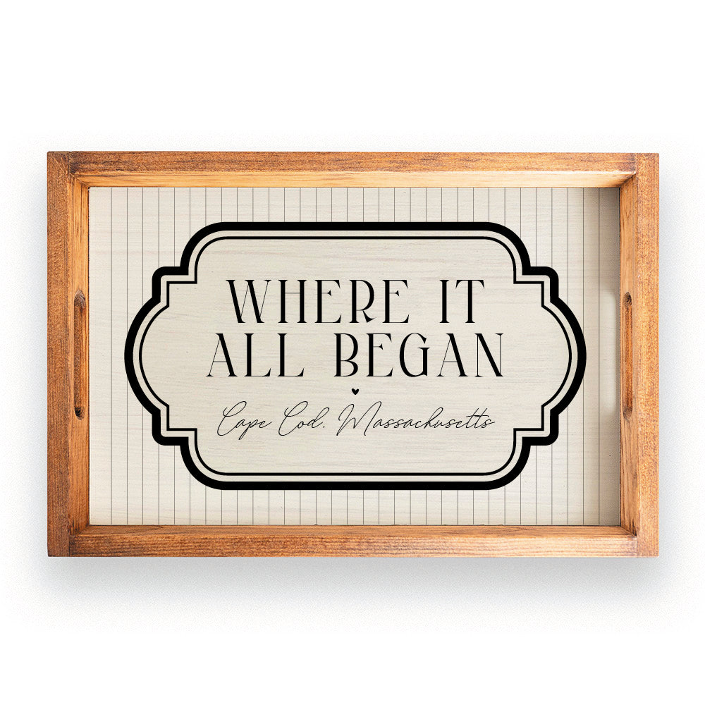 Where it All Began Personalized Serving Tray
