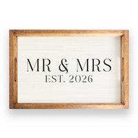 Mr & Mrs Personalized Serving Tray