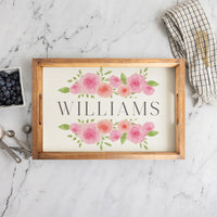 Roses Personalized Serving Tray