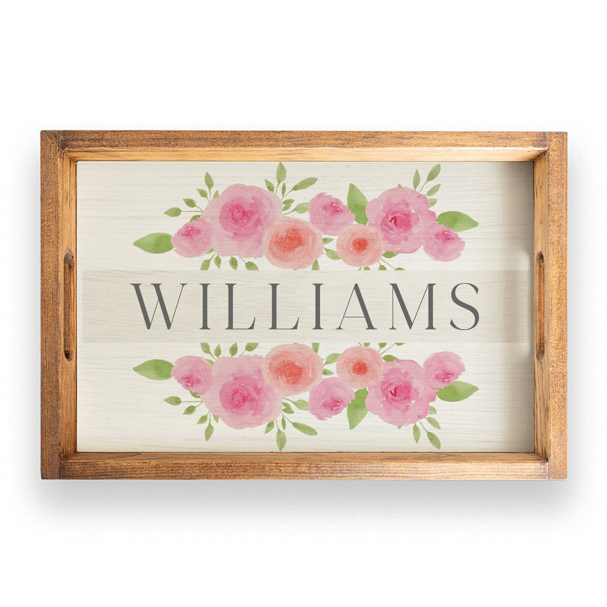 Roses Personalized Serving Tray
