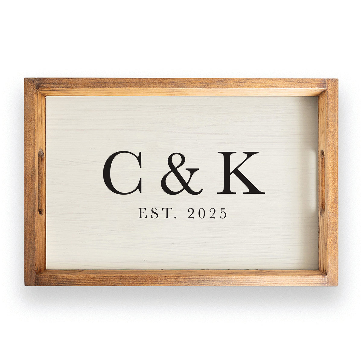 Initials Established Personalized Serving Tray