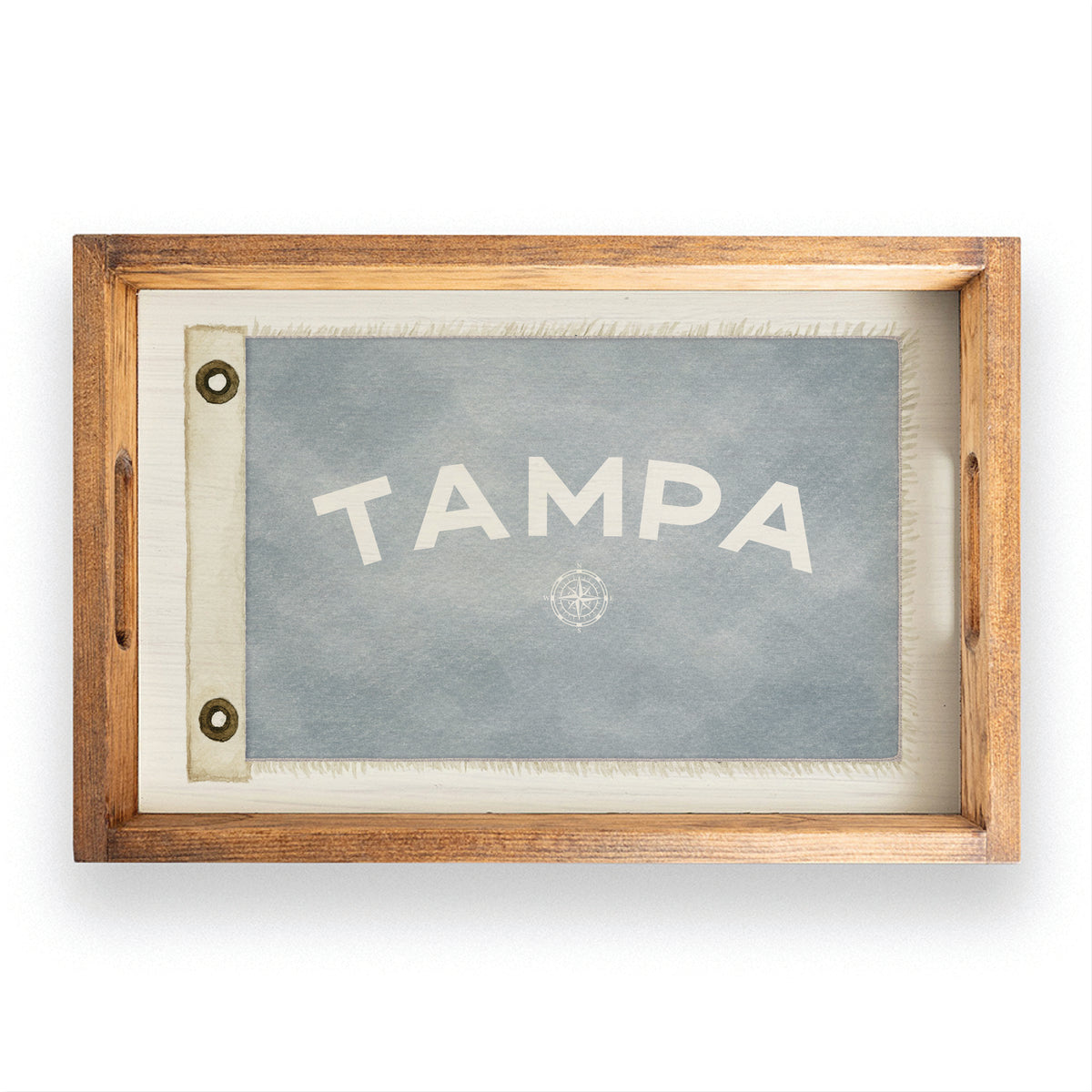 Compass Vintage Flag Personalized Serving Tray