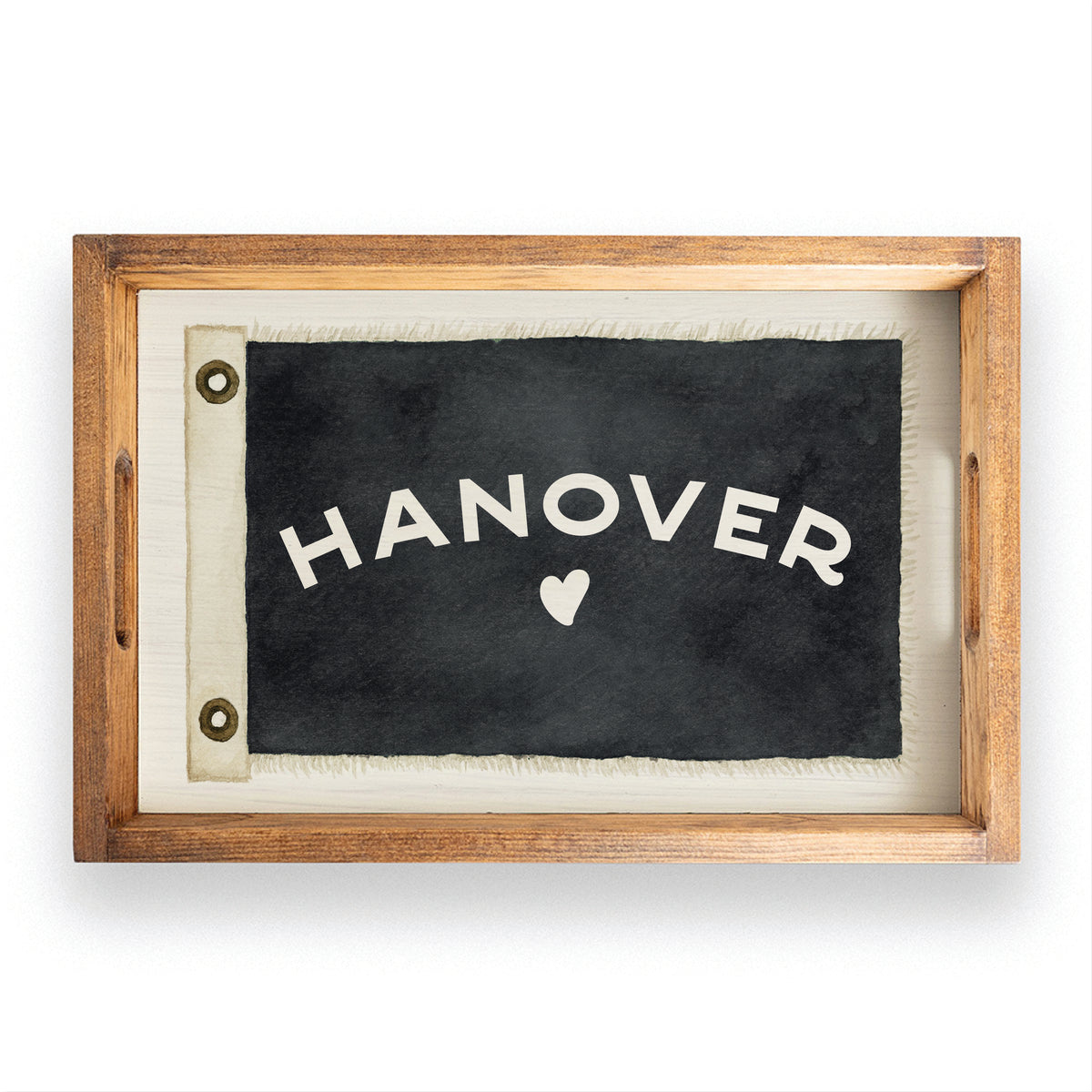 Heart Vintage Flag Personalized Serving Tray
