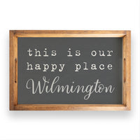 This Is Our Happy Place Personalized Serving Tray