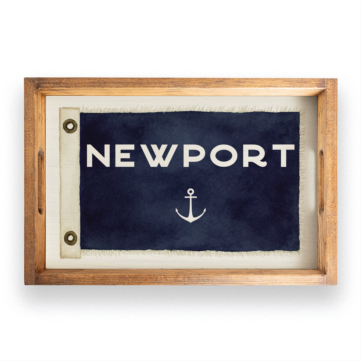 Anchor Vintage Flag Personalized Serving Tray