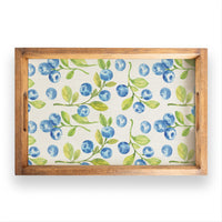 Blue Berries Wooden Serving Tray