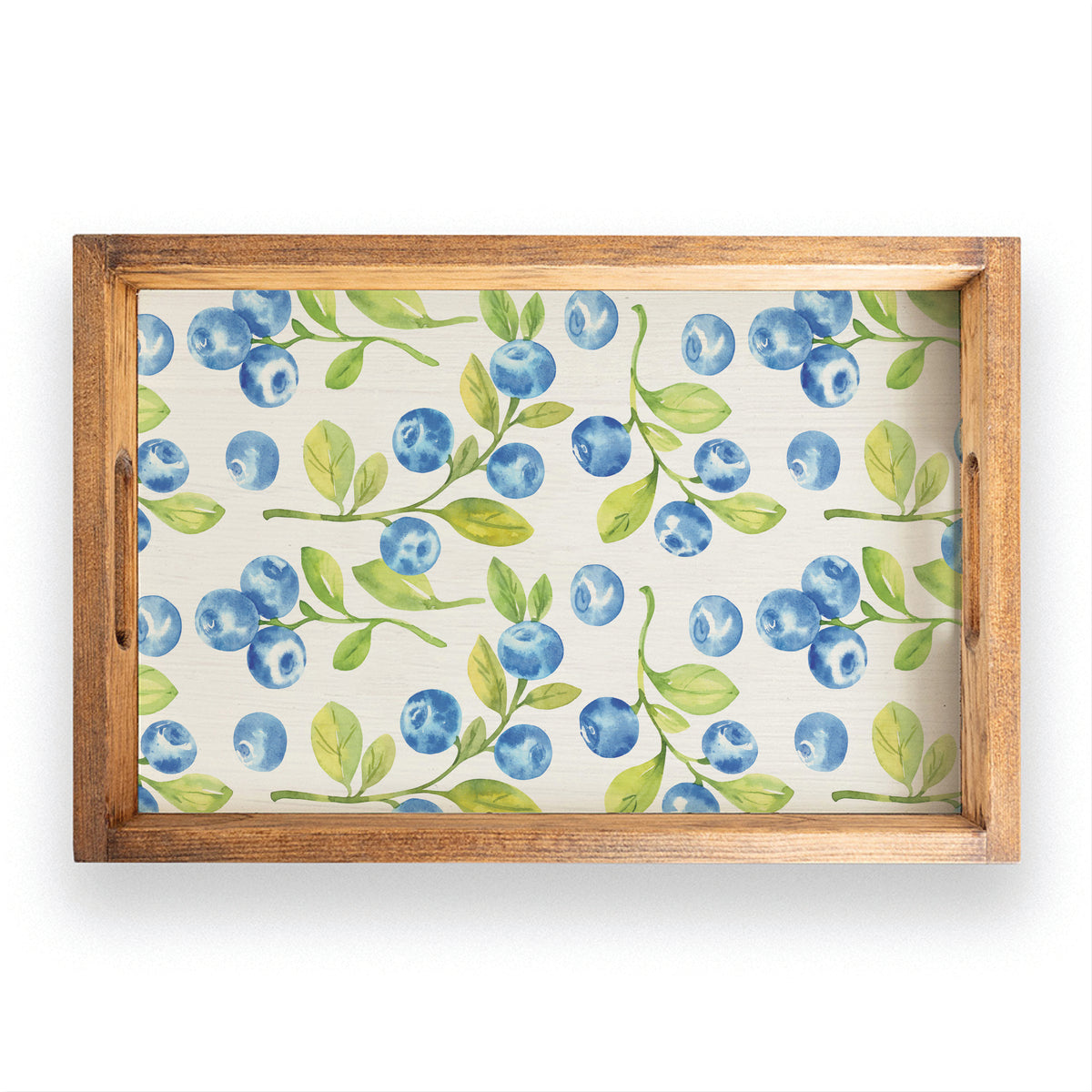Blue Berries Wooden Serving Tray
