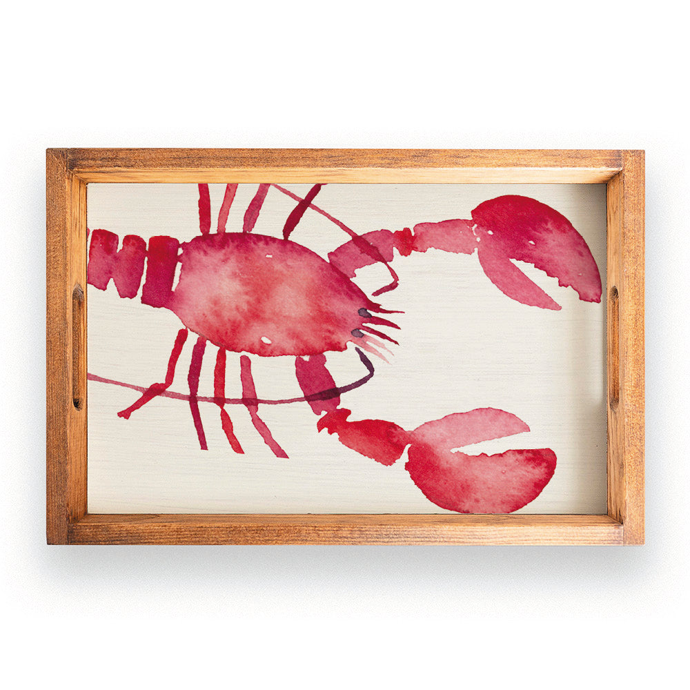 Watercolor Red Lobster Serving Tray
