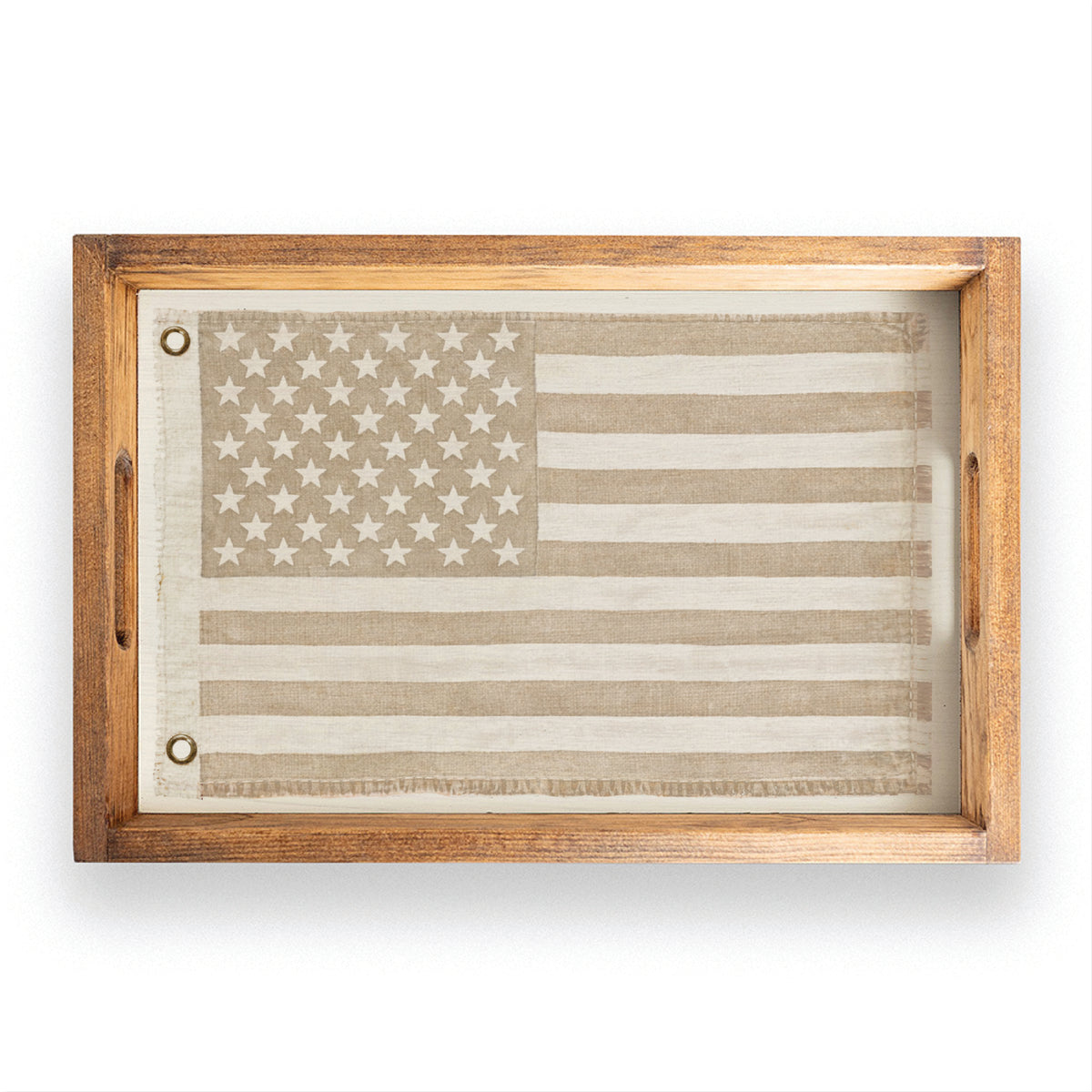 American Vintage Flag Whitewash Serving Tray