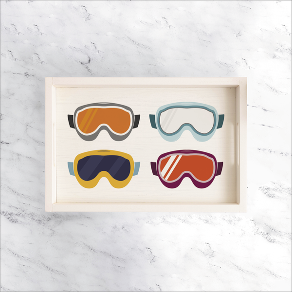 Ski Goggle Vibes Wooden Serving Tray