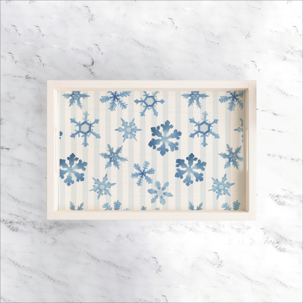 Snowflake Wooden Serving Tray