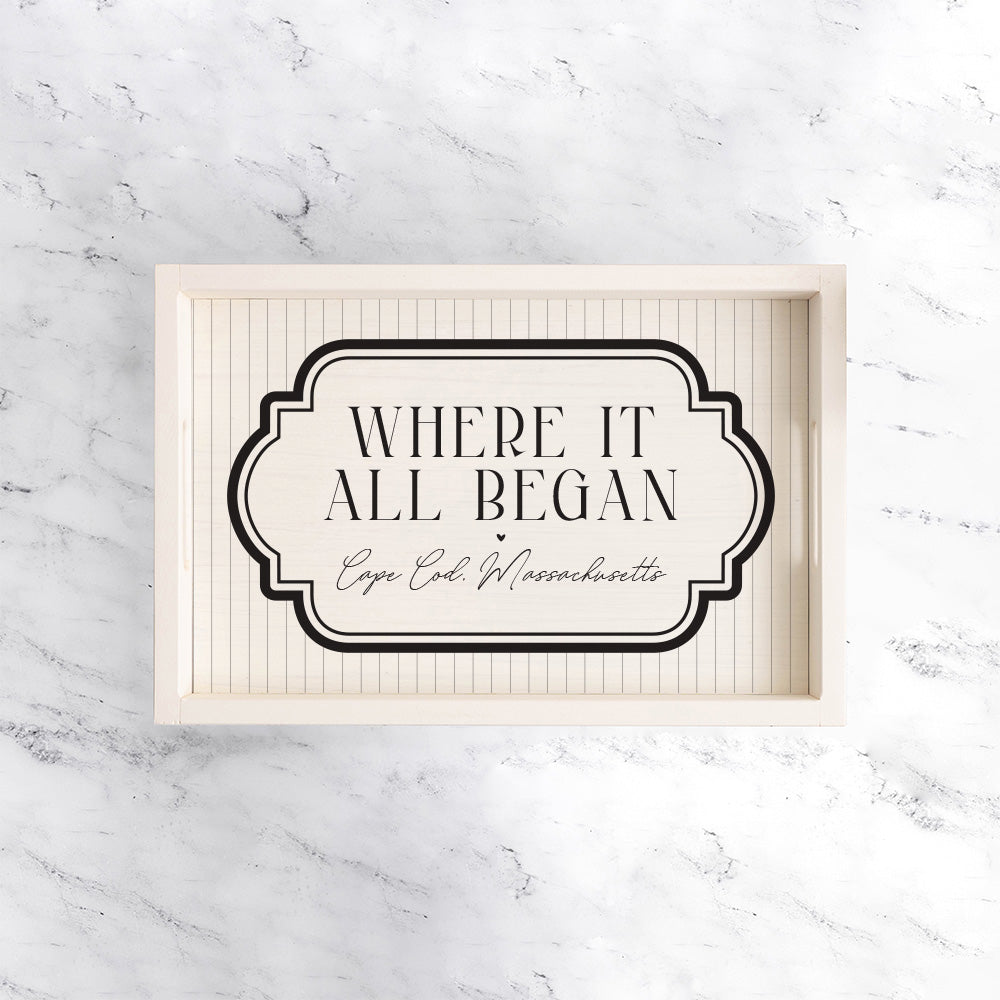 Where it All Began Personalized Serving Tray