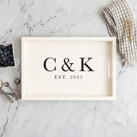 Initials Established Personalized Serving Tray
