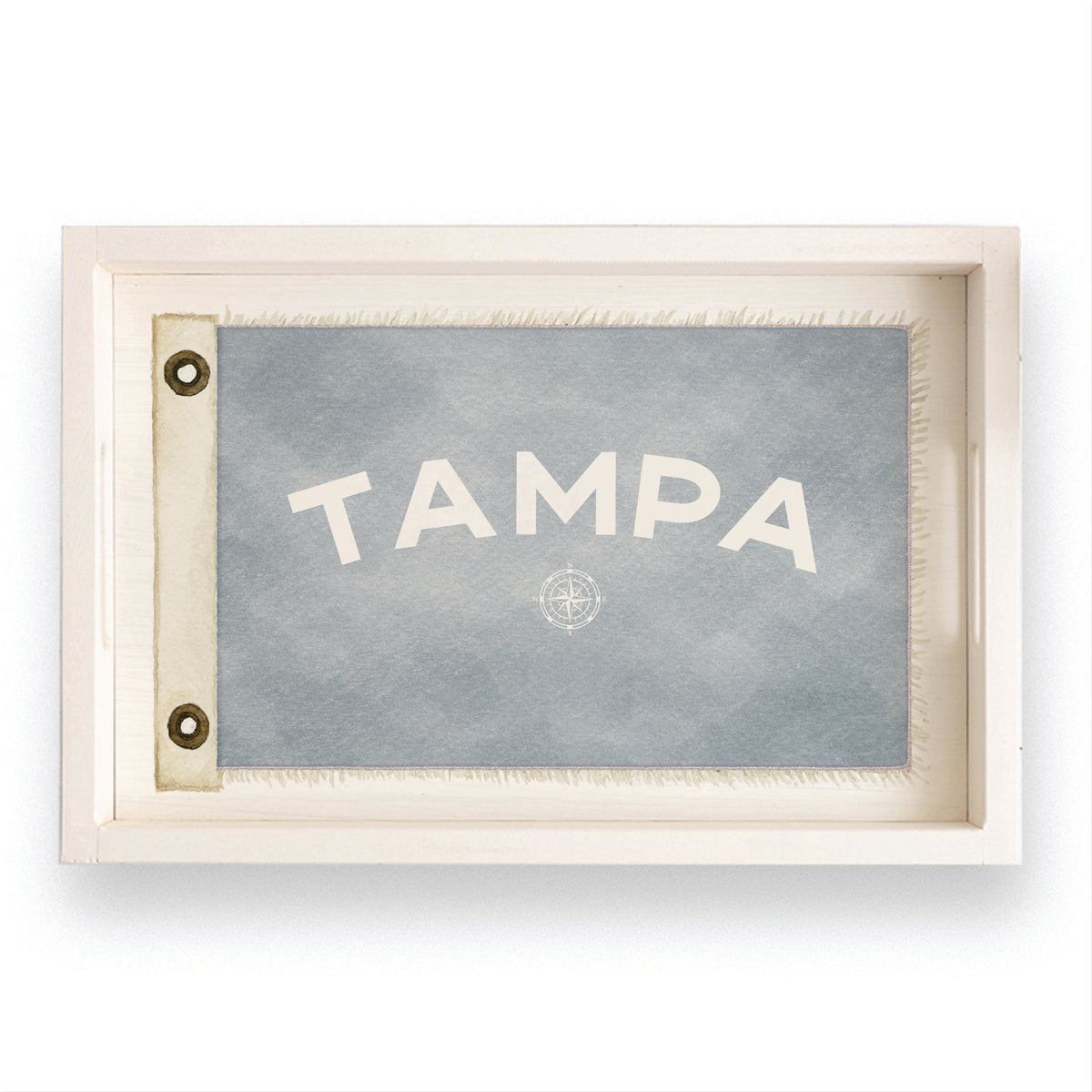 Compass Vintage Flag Personalized Serving Tray