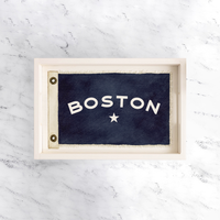 Vintage Flag Star Personalized Serving Tray