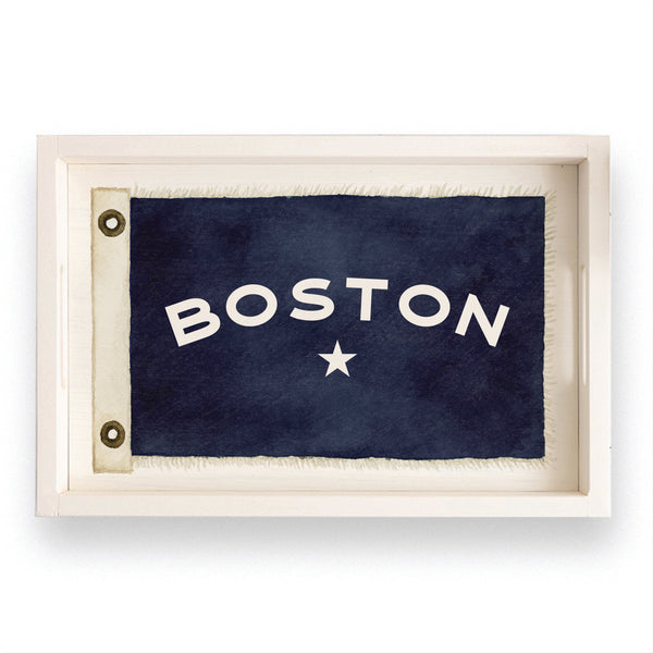 Vintage Flag Star Personalized Serving Tray