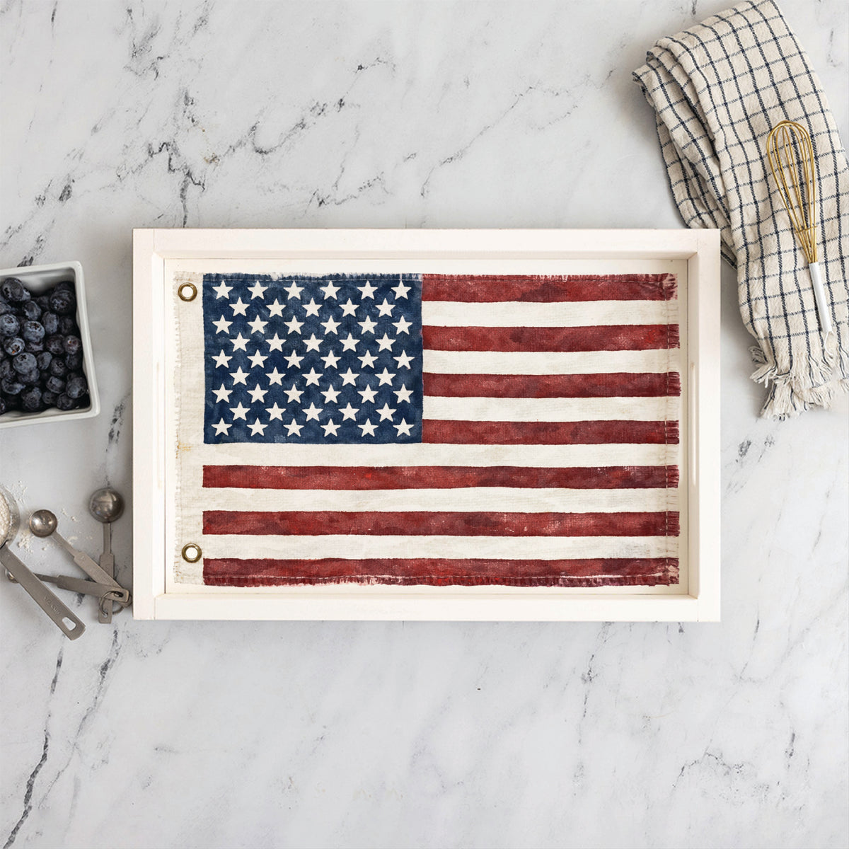 American Vintage Flag Serving Tray