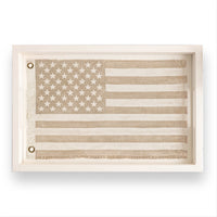 American Vintage Flag Whitewash Serving Tray