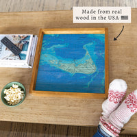 Nantucket Chart Map Serving Tray